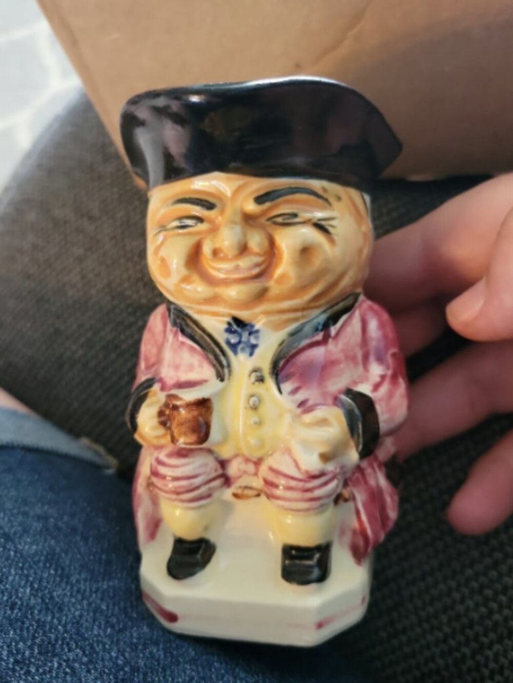 Vintage Ceramic Toby Character Creamer Pitcher Japan